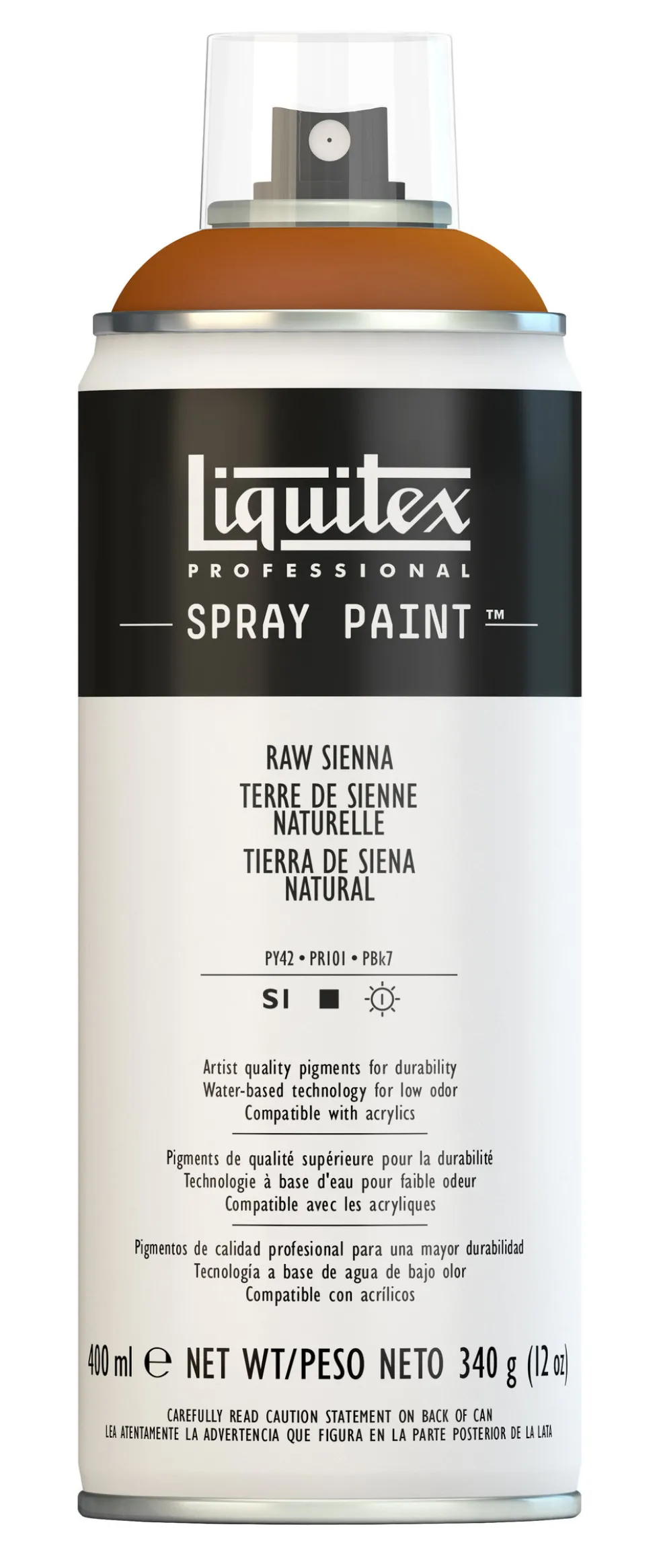 Farba akrylowa w spray'u - Liquitex - Raw Sienna, 400 ml