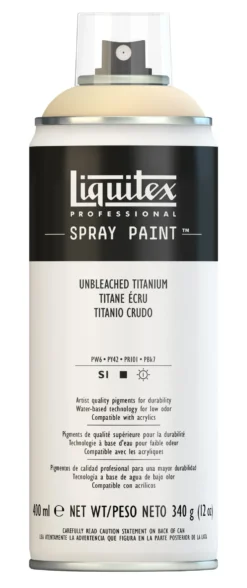 Farba akrylowa w spray'u - Liquitex - Unbleached Titanium, 400 ml