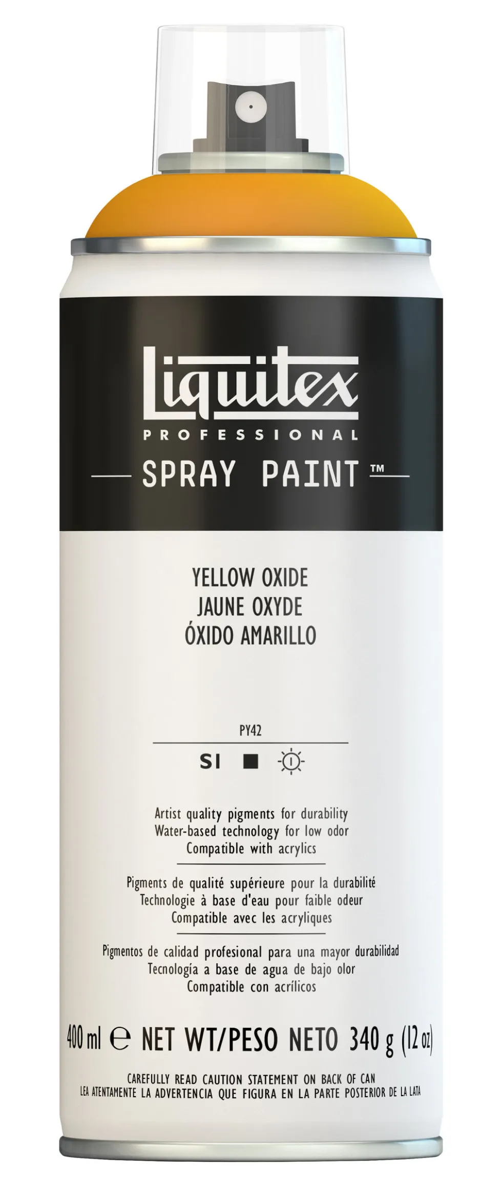 Farba akrylowa w spray'u - Liquitex - Yellow Oxide, 400 ml