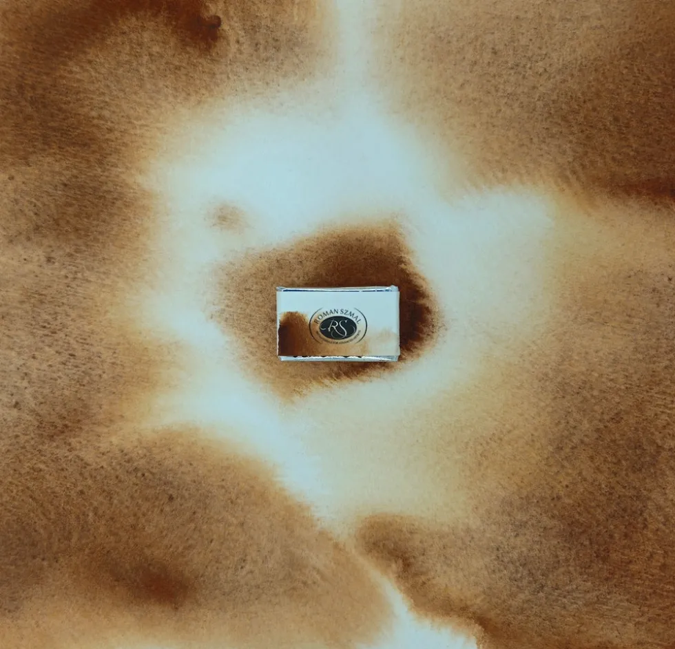Farba akwarelowa Aquarius - Roman Szmal - 139, Burnt Sienna, kostka