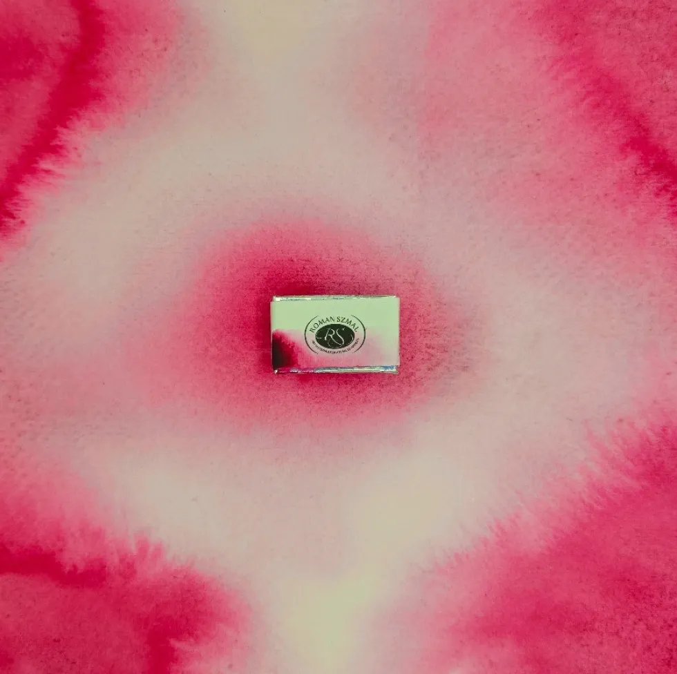 Farba akwarelowa Aquarius - Roman Szmal - 382, Quinacridone Warm Pink, kostka