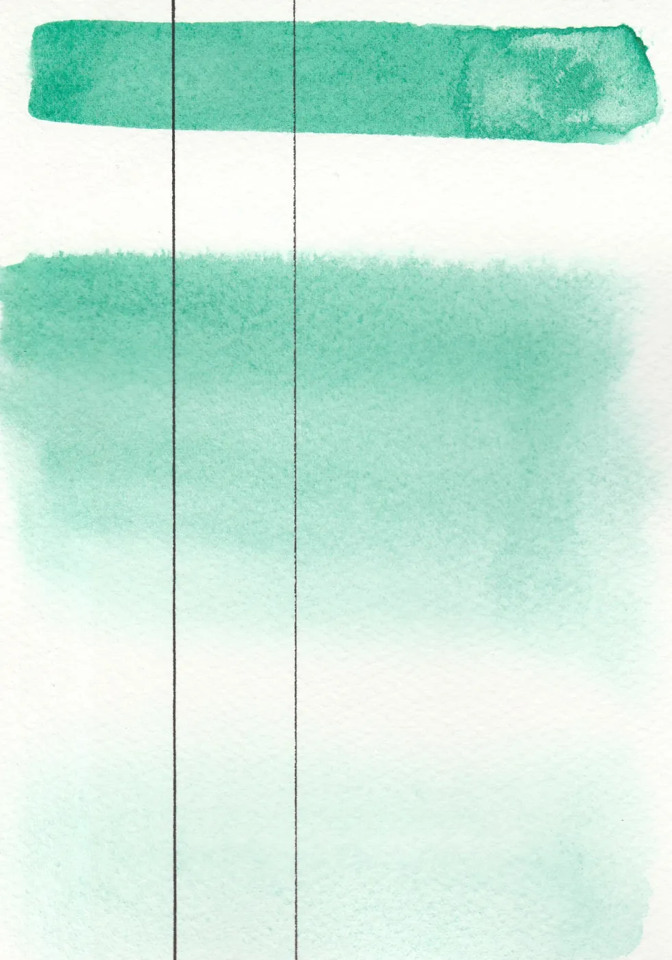 Farba akwarelowa Aquarius - Roman Szmal - 339, Zieleń szmaragdowa (Viridian), kostka