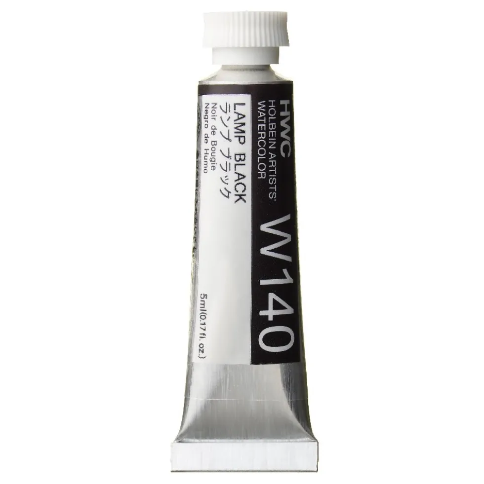 Farba akwarelowa Artists’ Watercolor - Holbein - Lamp Black, 5 ml