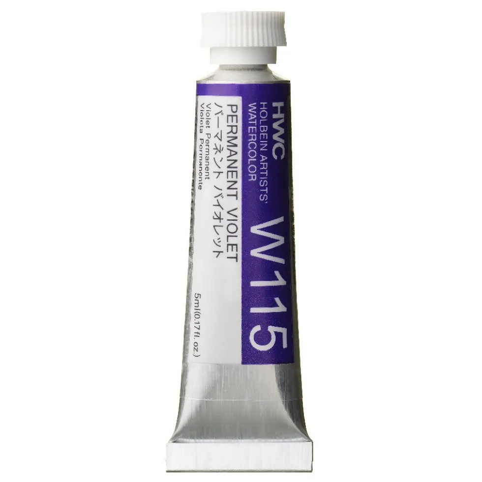 Farba akwarelowa Artists’ Watercolor - Holbein - Permanent Violet, 5 ml
