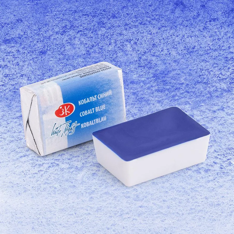 Farba akwarelowa Białe Noce - St. Petersburg - Cobalt Blue, kostka