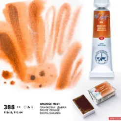 Farba akwarelowa Białe Noce - St. Petersburg - Orange Mist, kostka