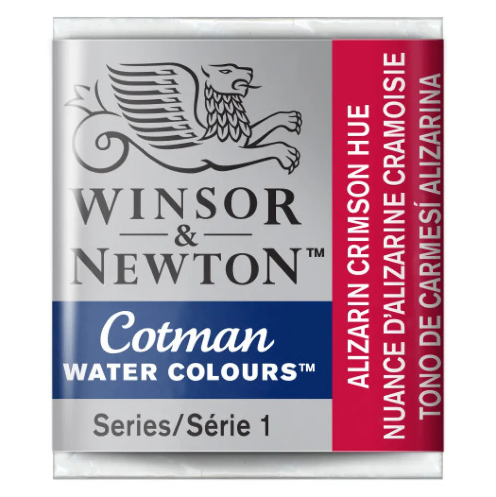 Farba akwarelowa Cotman - Winsor & Newton - Alizarin Crimson Hue, półkostka