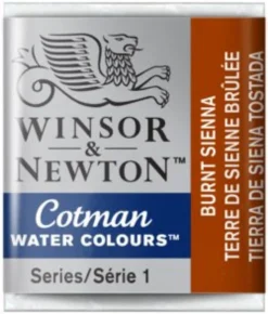Farba akwarelowa Cotman - Winsor & Newton - Burnt Sienna, półkostka
