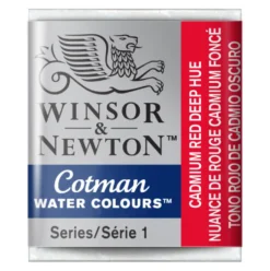 Farba akwarelowa Cotman - Winsor & Newton - Cadmium Red Deep Hue, półkostka