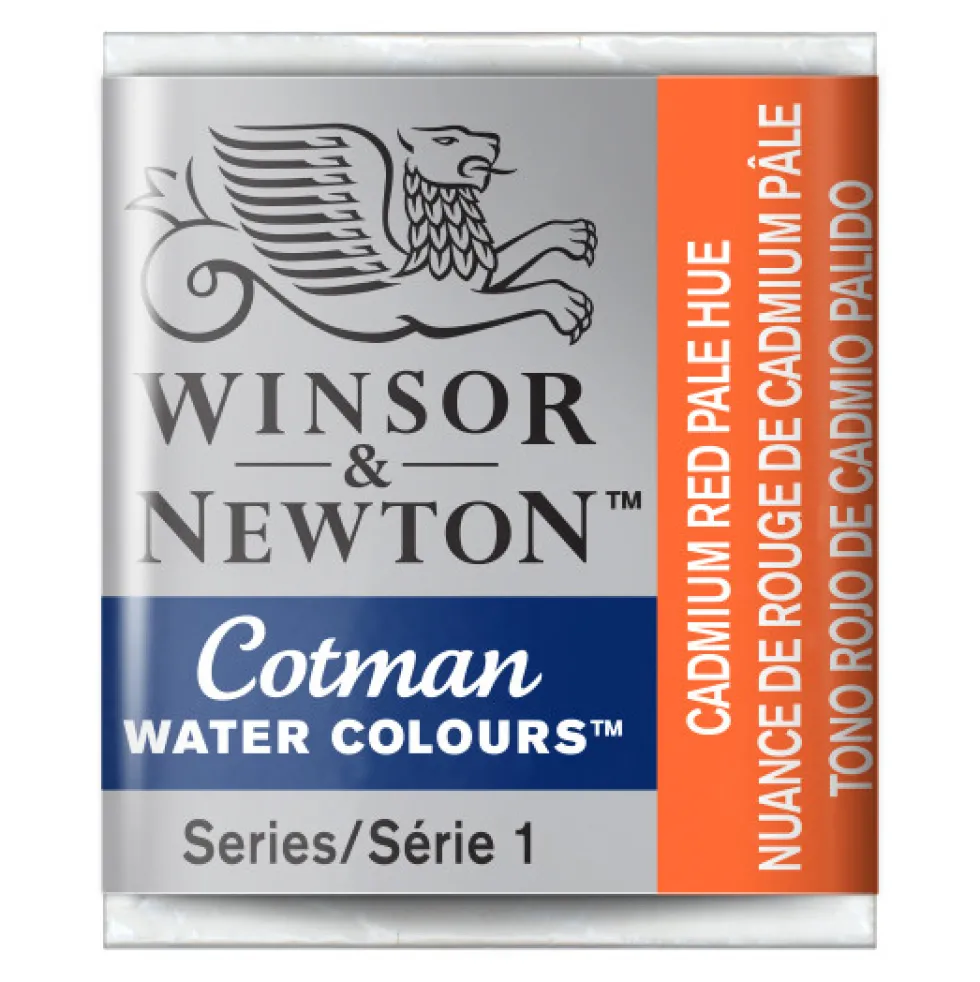 Farba akwarelowa Cotman - Winsor & Newton - Cadmium Red Pale Hue, półkostka