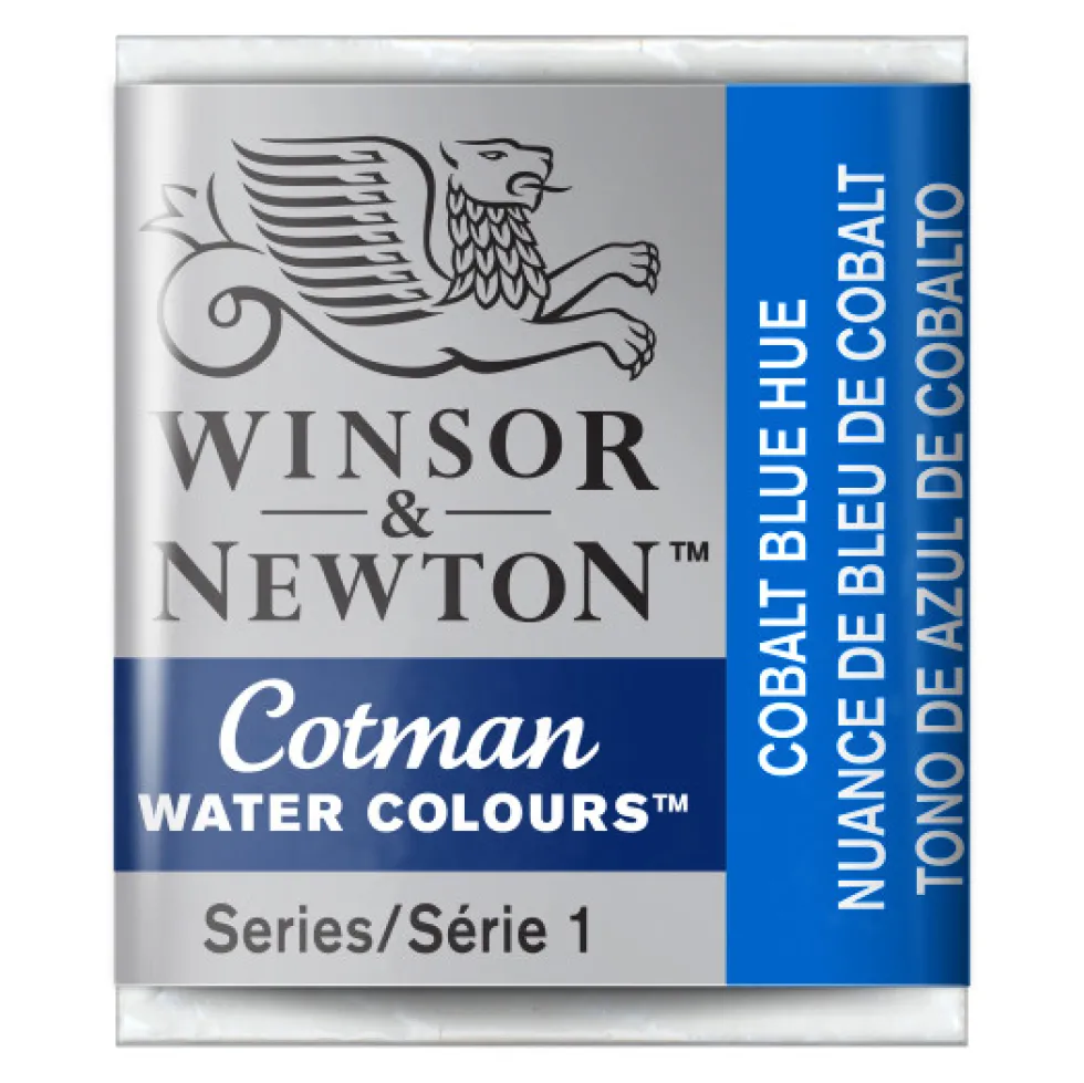 Farba akwarelowa Cotman - Winsor & Newton - Cobalt Light Blue Hue, półkostka