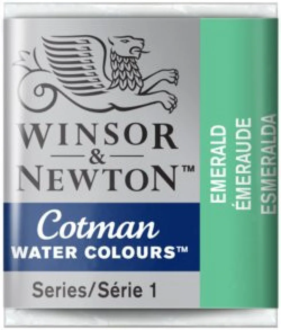 Farba akwarelowa Cotman - Winsor & Newton - Emerald, półkostka