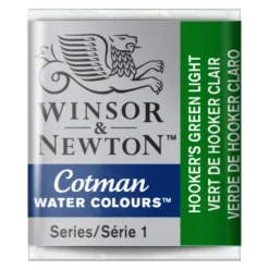 Farba akwarelowa Cotman - Winsor & Newton - Hooker's Green Light, półkostka