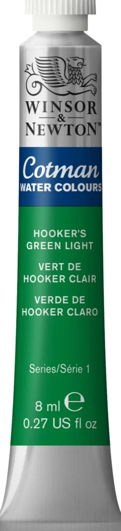 Farba akwarelowa Cotman - Winsor & Newton - Hooker's Green Light, 8 ml