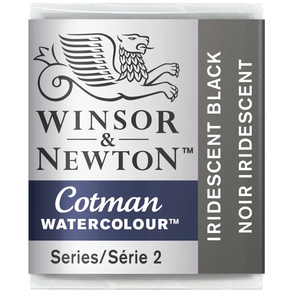 Farba akwarelowa Cotman - Winsor & Newton - Iridescent Black, półkostka