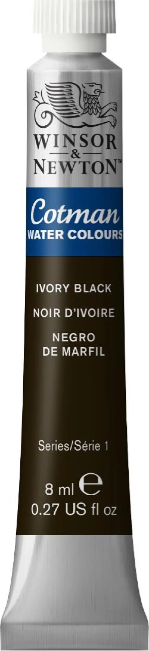 Farba akwarelowa Cotman - Winsor & Newton - Ivory Black, 8 ml