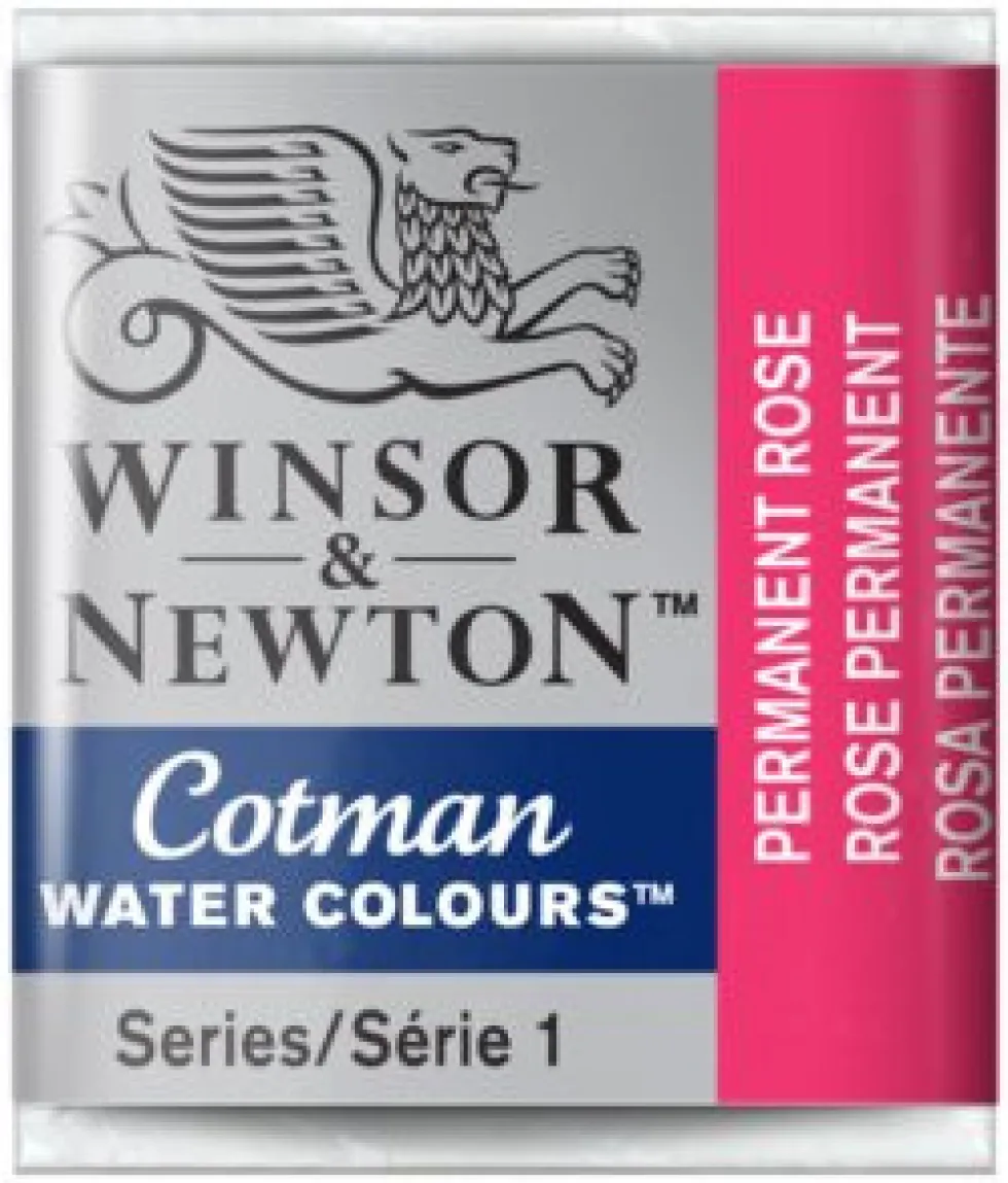 Farba akwarelowa Cotman - Winsor & Newton - Permanent Rose, półkostka