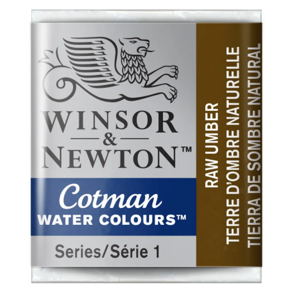 Farba akwarelowa Cotman - Winsor & Newton - Raw Umber, półkostka