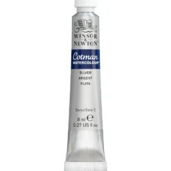 Farba akwarelowa Cotman - Winsor & Newton - Silver, 8 ml