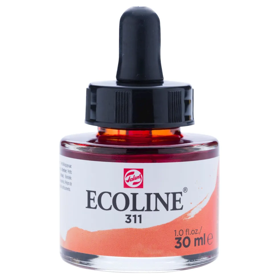 Farba akwarelowa Ecoline - Talens - Vermilion, 30 ml