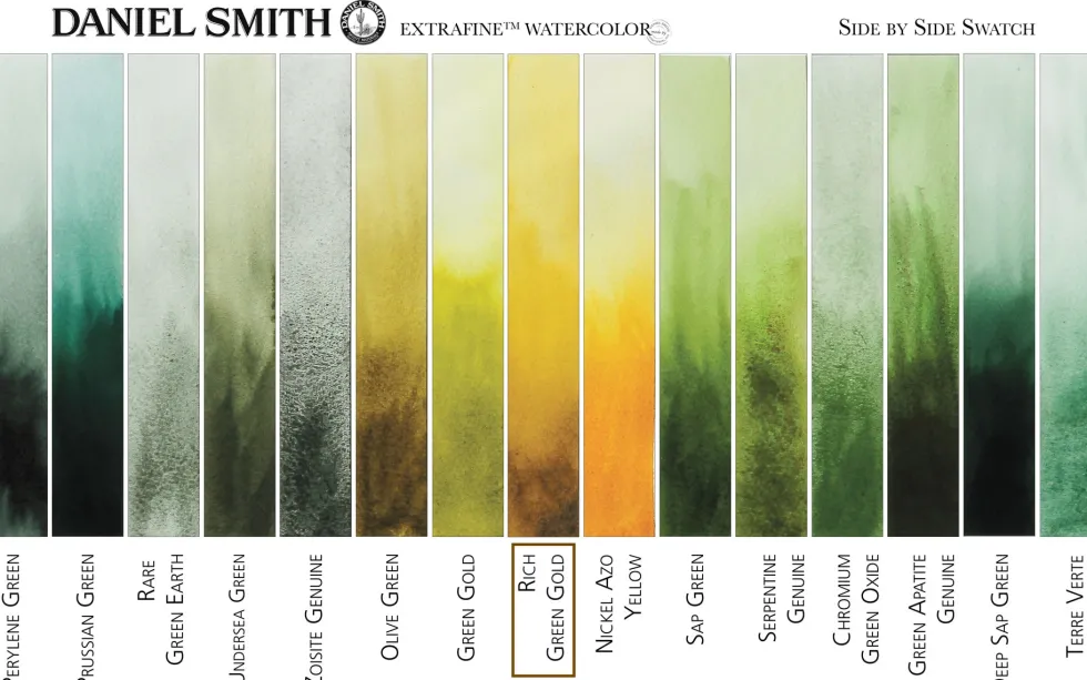 Farba akwarelowa Extra Fine - Daniel Smith - Rich Green Gold, 5 ml