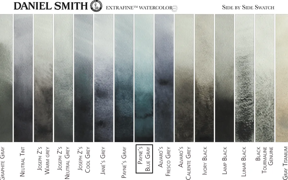Farba akwarelowa Extra Fine w półkostce - Daniel Smith - Payne's Blue Gray