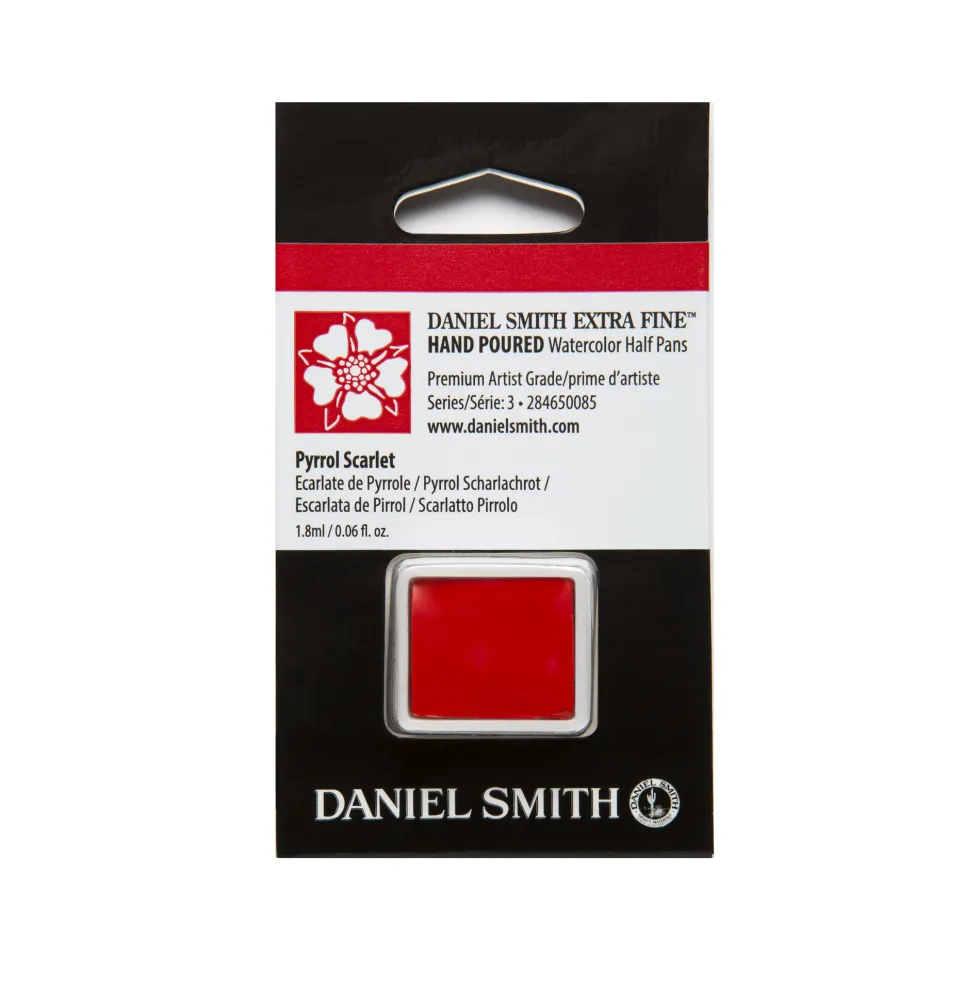 Farba akwarelowa Extra Fine w półkostce - Daniel Smith - Pyrrol Scarlet