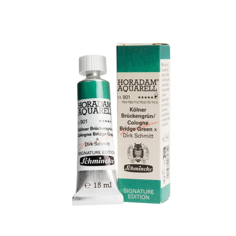 Farba akwarelowa Horadam Aquarell - Schmincke - 901, Cologne Bridge Green, 15 ml