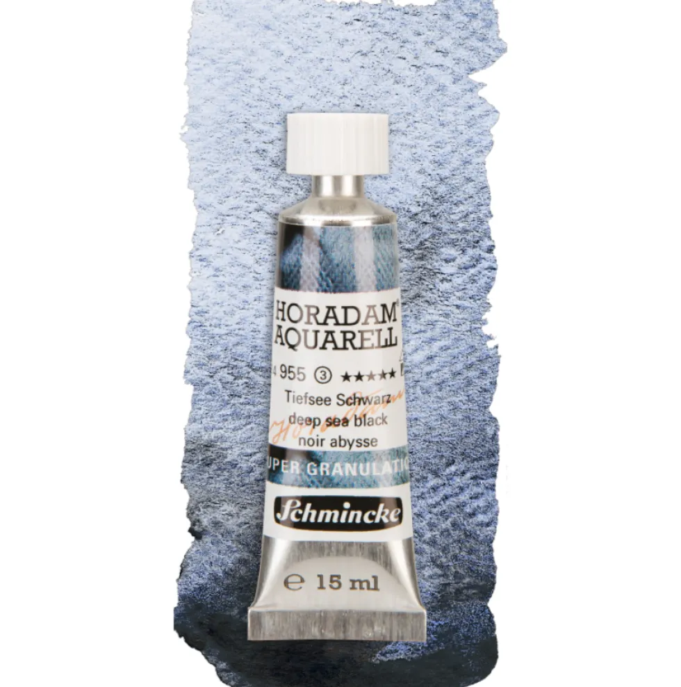 Farba akwarelowa Horadam Aquarell - Schmincke - 955, Deep Sea Black, 15 ml