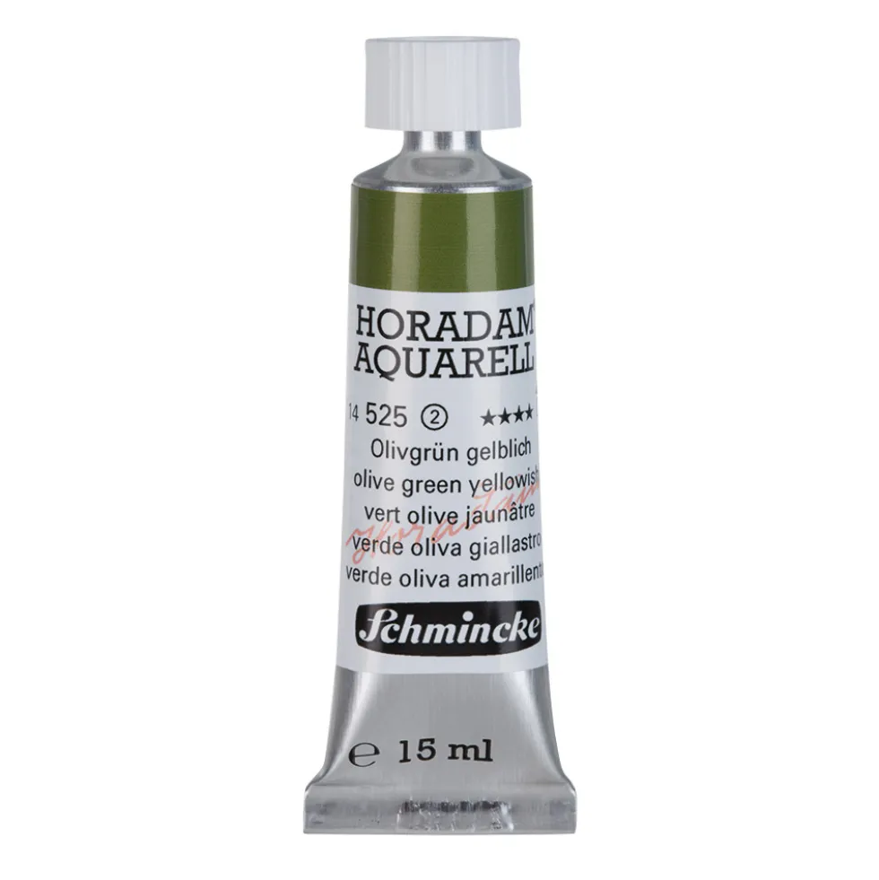 Farba akwarelowa Horadam Aquarell - Schmincke - 525, Olive Green Yellowish, 15 ml