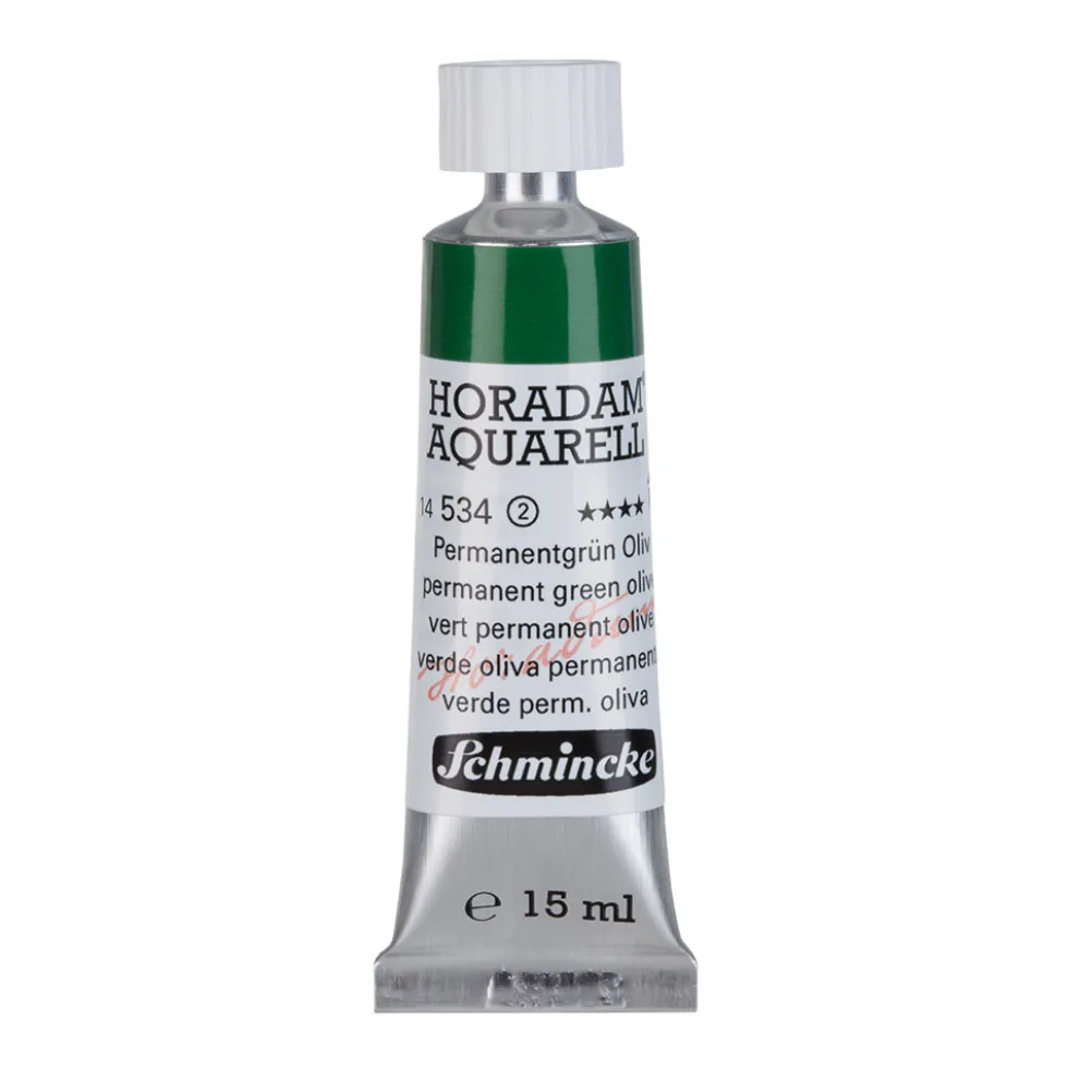 Farba akwarelowa Horadam Aquarell - Schmincke - 534, Permanent Green Olive, 15 ml