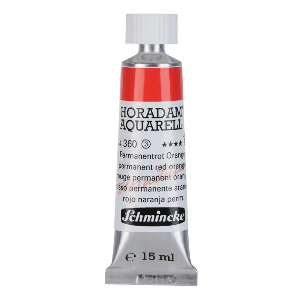 Farba akwarelowa Horadam Aquarell - Schmincke - 360, Permanent Red Orange, 15 ml