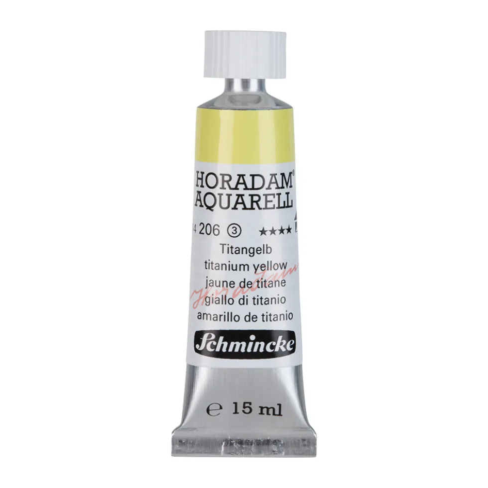 Farba akwarelowa Horadam Aquarell - Schmincke - 206, Titanium Yellow, 15 ml