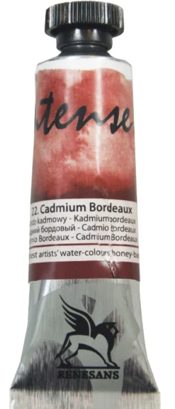 Farba akwarelowa Intense Water - Renesans - 22, cadmium bordeaux, 15 ml