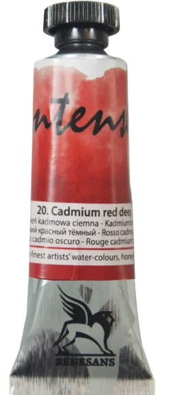 Farba akwarelowa Intense Water - Renesans - 20, cadmium deep red, 15 ml
