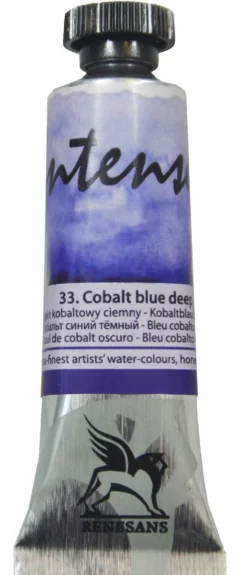 Farba akwarelowa Intense Water - Renesans - 33, cobalt deep blue, 15 ml