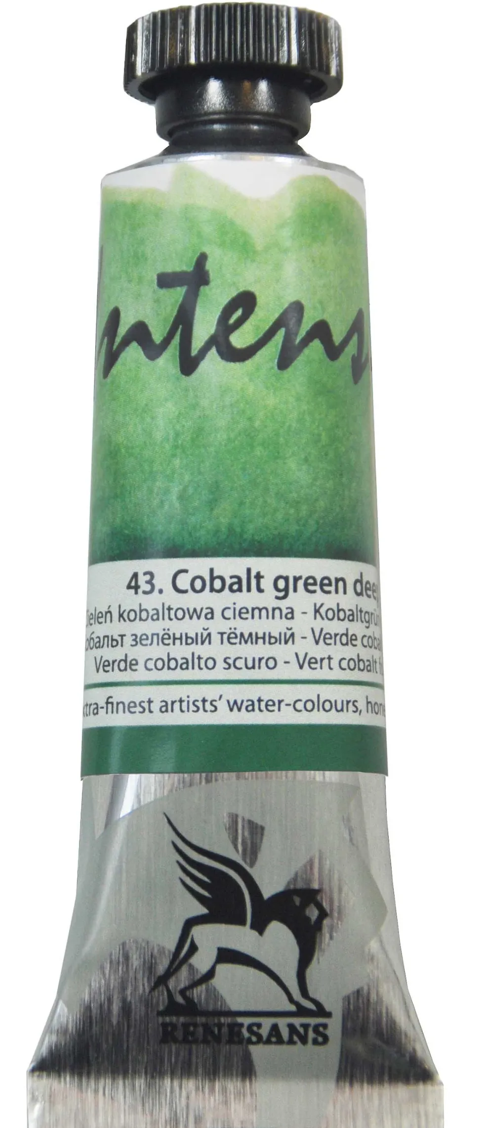 Farba akwarelowa Intense Water - Renesans - 43, cobalt deep green, 15 ml