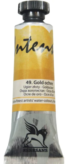 Farba akwarelowa Intense Water - Renesans - 49, gold ochre, 15 ml