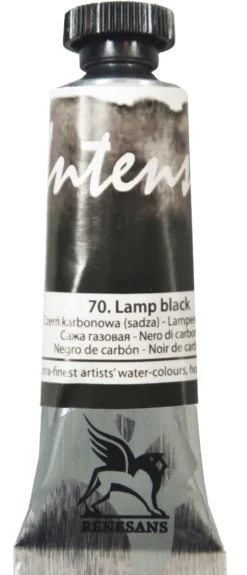 Farba akwarelowa Intense Water - Renesans - 70, lamp black, 15 ml