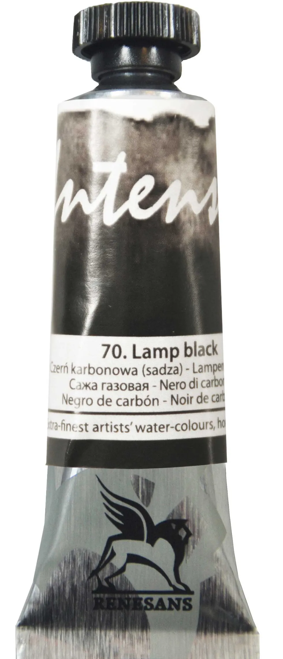 Farba akwarelowa Intense Water - Renesans - 70, lamp black, 15 ml