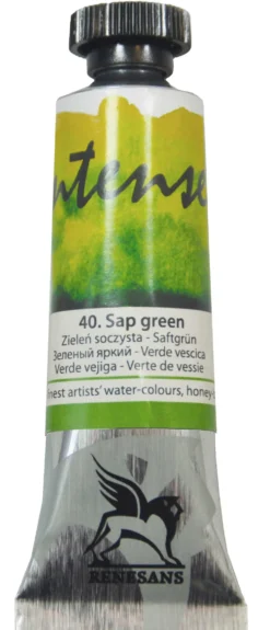 Farba akwarelowa Intense Water - Renesans - 40, sap green, 15 ml