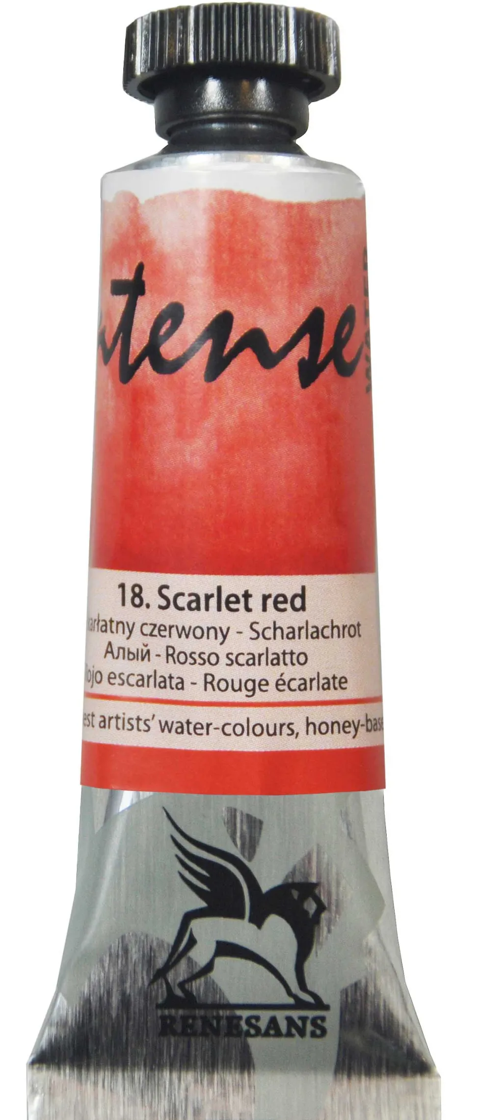Farba akwarelowa Intense Water - Renesans - 18, scarlet red, 15 ml