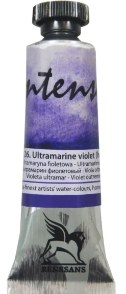 Farba akwarelowa Intense Water - Renesans - 26, ultramarine violet, 15 ml