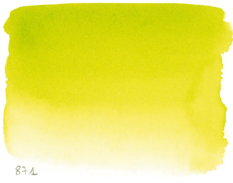 Farba akwarelowa l’Aquarelle - Sennelier - 871, Bright Yellow Green, 10 ml
