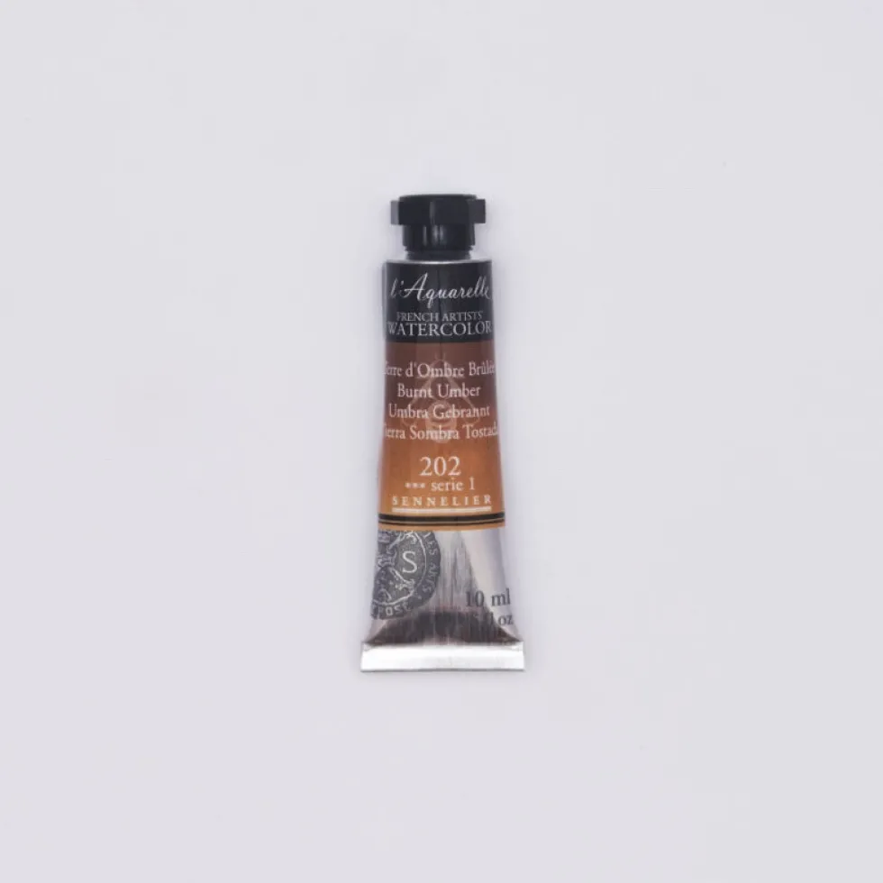 Farba akwarelowa l’Aquarelle - Sennelier - 202 Burnt Umber, 10 ml