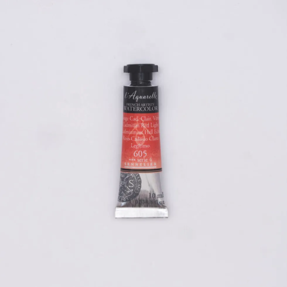 Farba akwarelowa l’Aquarelle - Sennelier - 605, Cadmium Red Light, 10 ml