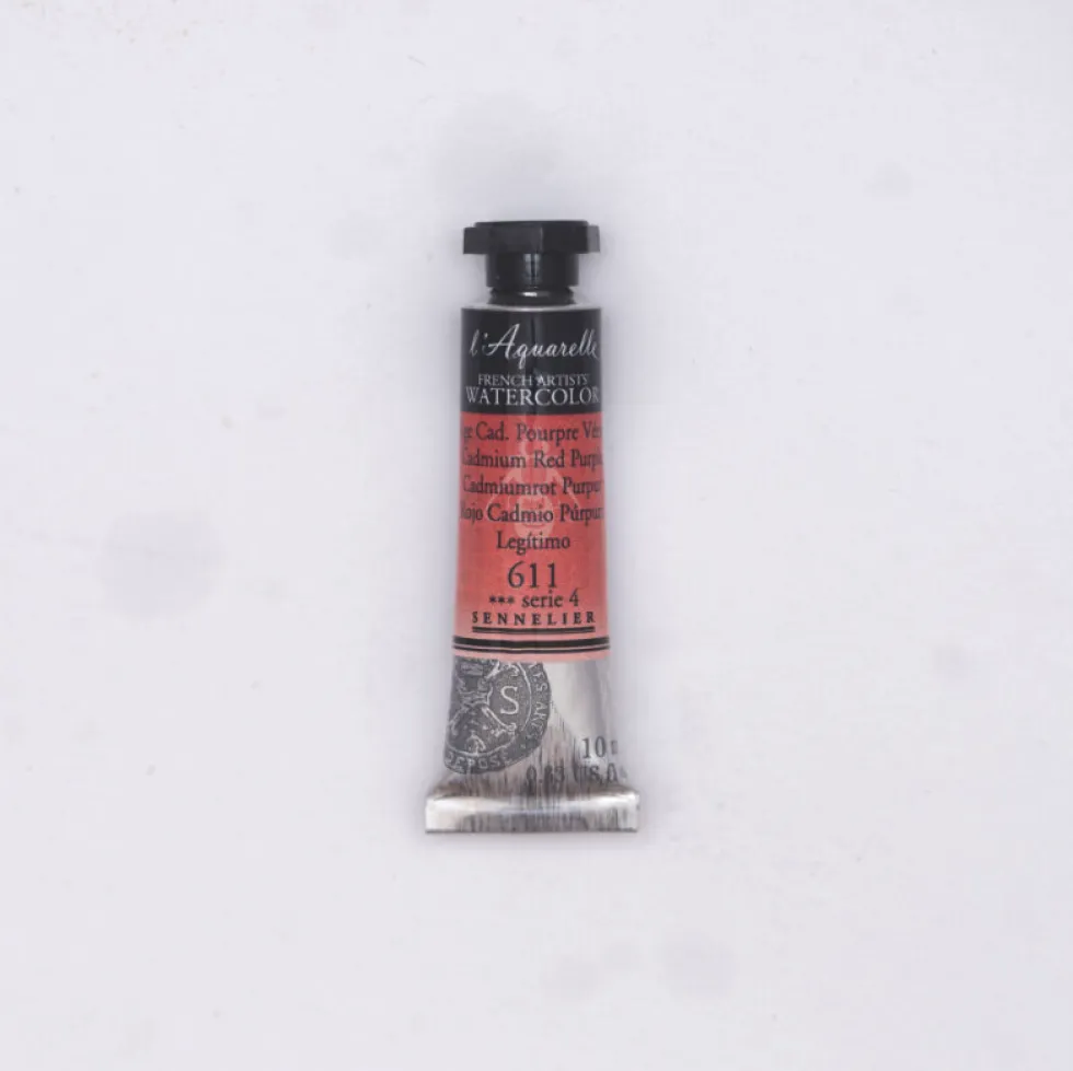 Farba akwarelowa l’Aquarelle - Sennelier - 611, Cadmium Red Purple, 10 ml