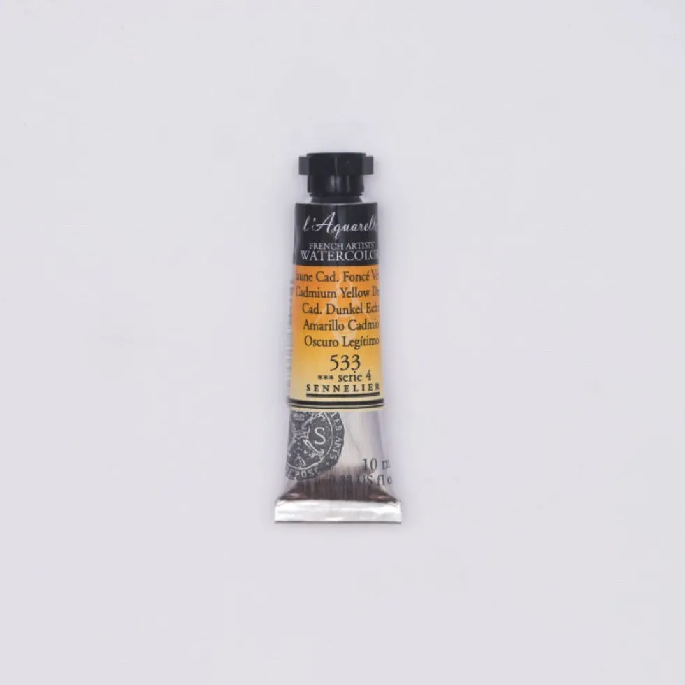 Farba akwarelowa l’Aquarelle - Sennelier - 533, Cadmium Yellow Deep, 10 ml