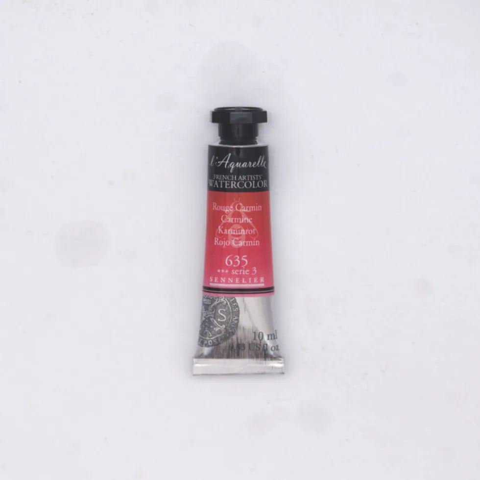 Farba akwarelowa l’Aquarelle - Sennelier - 635, Carmine, 10 ml