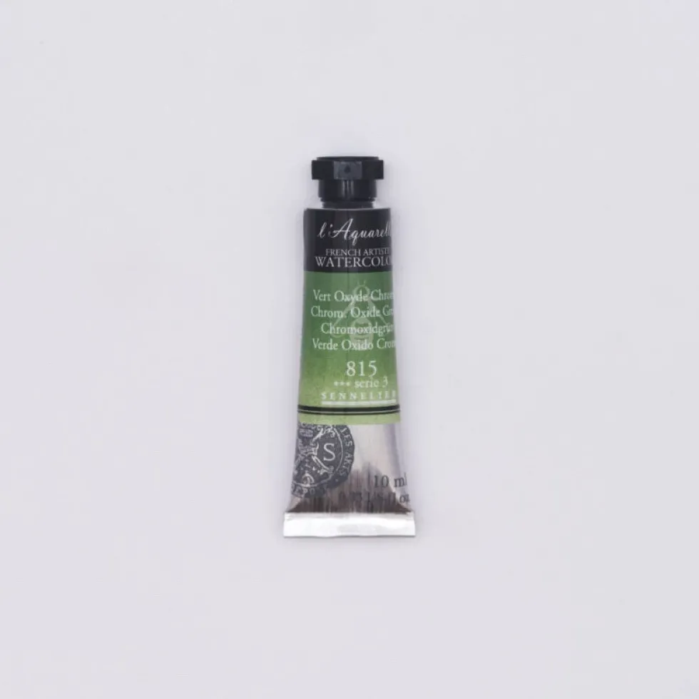 Farba akwarelowa l’Aquarelle - Sennelier - 815, Chromium Oxide Green, 10 ml